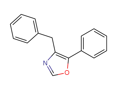 Molecular Structure of 57697-74-2 (Oxazole, 5-phenyl-4-(phenylmethyl)-)