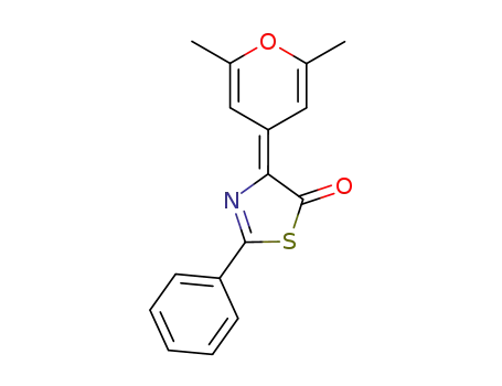 4-(2,6-dimethyl-pyran-4-ylidene)-2-phenyl-4<i>H</i>-thiazol-5-one