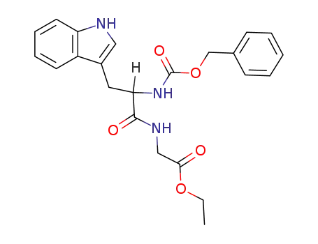 Molecular Structure of 2766-24-7 (<i>N</i>-(<i>N</i><sup>α</sup>-benzyloxycarbonyl-<i>DL</i>-tryptophyl)-glycin-ethyl ester)