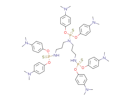 Molecular Structure of 111355-64-7 ([3-([Bis-(4-dimethylamino-phenoxy)-thiophosphoryl]-{3-[bis-(4-dimethylamino-phenoxy)-thiophosphorylamino]-propyl}-amino)-propyl]-thiophosphoramidic acid O,O'-bis-(4-dimethylamino-phenyl) ester)