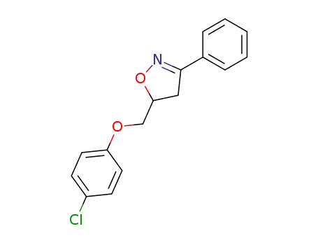Molecular Structure of 36895-32-6 (5-(4-chloro-phenoxymethyl)-3-phenyl-4,5-dihydro-isoxazole)