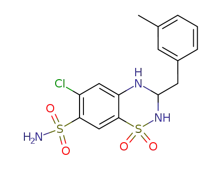6-chloro-3-(3-methyl-benzyl)-1,1-dioxo-1,2,3,4-tetrahydro-1λ<sup>6</sup>-benzo[1,2,4]thiadiazine-7-sulfonic acid amide