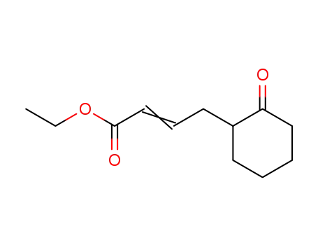 Cyclohexanon-(1)-<γ-crotonsaeure>-(2)-aethylester