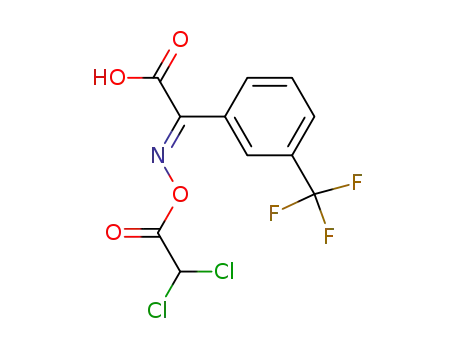 Molecular Structure of 61561-40-8 (Benzeneacetic acid, a-[[(dichloroacetyl)oxy]imino]-3-(trifluoromethyl)-,
(Z)-)