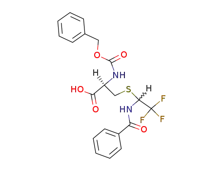 S-(2,2,2-Trifluor-1-benzamino-ethyl)-N-benzyloxycarbonyl-L-cystein
