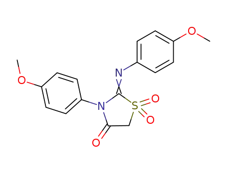3-(4-methoxy-phenyl)-2-(4-methoxy-phenylimino)-1,1-dioxo-1λ<sup>6</sup>-thiazolidin-4-one