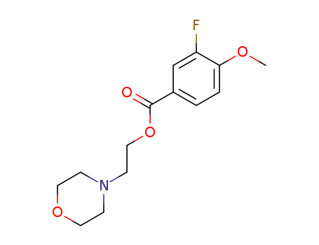 Molecular Structure of 2994-04-9 (3-fluoro-4-methoxy-benzoic acid 2-morpholin-4-yl-ethyl ester)