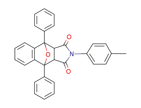 Molecular Structure of 57703-48-7 (4,9-diphenyl-2-<i>p</i>-tolyl-3a,4,9,9a-tetrahydro-4,9-epioxido-benzo[<i>f</i>]isoindole-1,3-dione)