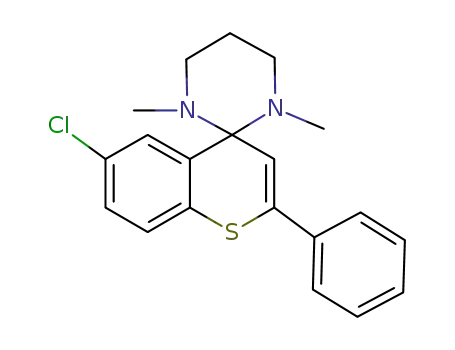 6'-chloro-1,3-dimethyl-2'-phenyl-3,4,5,6-tetrahydro-1<i>H</i>-spiro[pyrimidine-2,4'-thiochromene]