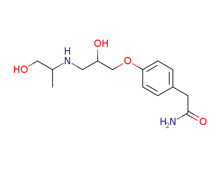 Molecular Structure of 29122-77-8 (2-{4-[2-Hydroxy-3-(2-hydroxy-1-methyl-ethylamino)-propoxy]-phenyl}-acetamide)