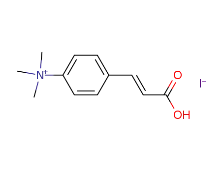 Molecular Structure of 67711-58-4 (4-(2<i>t</i>-carboxy-vinyl)-tri-<i>N</i>-methyl-anilinium; iodide)