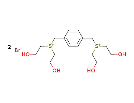 Molecular Structure of 26345-90-4 (p-Xylylen-bis-<di-(2-hydroxy-ethyl)-sulfoniumbromid>)