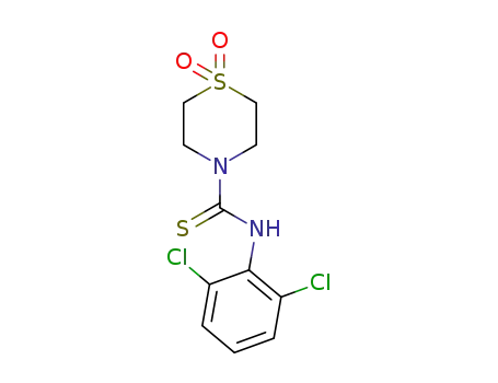 Molecular Structure of 59801-64-8 (1,1-dioxo-thiomorpholine-4-carbothioic acid 2,6-dichloro-anilide)