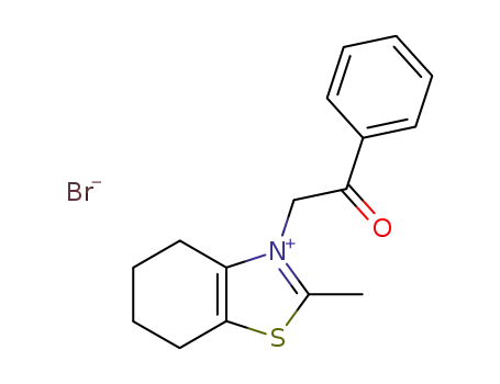 2-methyl-3-(2-oxo-2-phenyl-ethyl)-4,5,6,7-tetrahydro-benzothiazolium; bromide