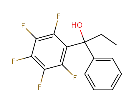 Molecular Structure of 56431-02-8 (2,3,4,5,6-Pentafluoro-α-ethyl-benzhydrol)