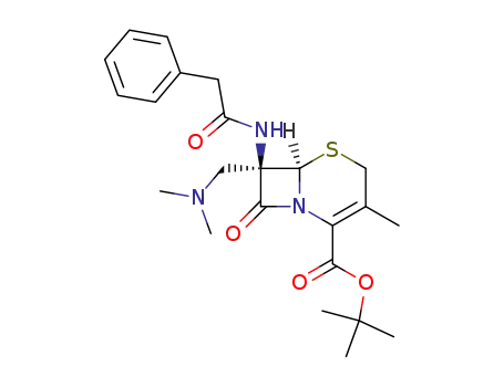 (6<i>R</i>)-7<i>c</i>-(dimethylamino-methyl)-3-methyl-8-oxo-7<i>t</i>-(2-phenyl-acetylamino)-(6<i>r</i><i>H</i>)-5-thia-1-aza-bicyclo[4.2.0]oct-2-ene-2-carboxylic acid <i>tert</i>-butyl ester
