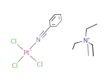 ((C<sub>2</sub>H<sub>5</sub>)4N)<sup>(1+)</sup>*(Pt(C<sub>6</sub>H<sub>5</sub>CN)Cl<sub>3</sub>)<sup>(1-)</sup>=((C<sub>2</sub>H<sub>5</sub>)4N)(Pt(C<sub>6</sub>H<sub>5</sub>CN)Cl<sub>3</sub>)