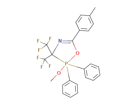 2-methoxy-2,2-diphenyl-5-<i>p</i>-tolyl-3,3-bis-trifluoromethyl-2,3-dihydro-2λ<sup>5</sup>-[1,4,2]oxazaphosphole