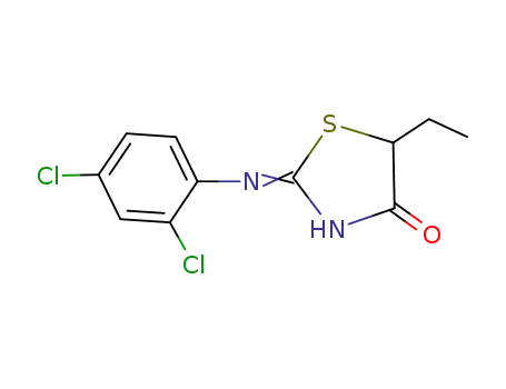 2-(2,4-dichloro-anilino)-5-ethyl-thiazol-4-one
