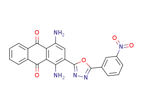 1,4-diamino-2-[5-(3-nitro-phenyl)-[1,3,4]oxadiazol-2-yl]-anthraquinone