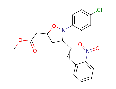 [2-(4-chloro-phenyl)-3-(2-nitro-styryl)-isoxazolidin-5-yl]-acetic acid methyl ester