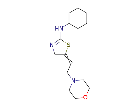 Molecular Structure of 55111-99-4 (2-Thiazolamine,
N-cyclohexyl-4,5-dihydro-5-[2-(4-morpholinyl)ethylidene]-)