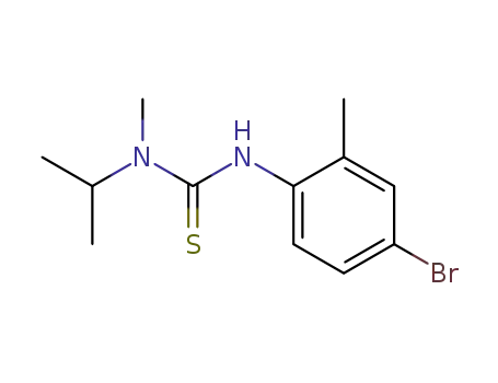 Molecular Structure of 52317-82-5 (3-(4-Bromo-2-methyl-phenyl)-1-isopropyl-1-methyl-thiourea)