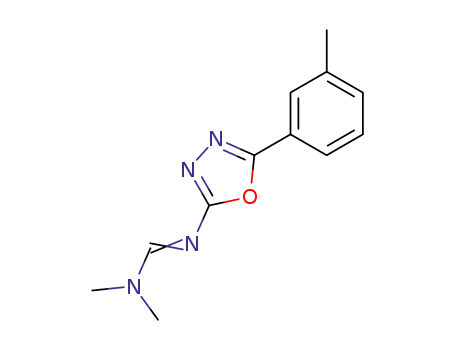 Molecular Structure of 37423-11-3 (<i>N</i>,<i>N</i>-dimethyl-<i>N</i>'-(5-<i>m</i>-tolyl-[1,3,4]oxadiazol-2-yl)-formamidine)