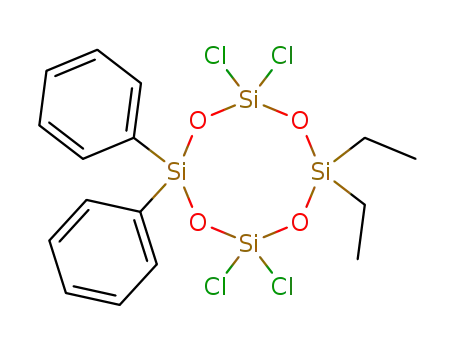 2,2,6,6-Tetrachloro-4,4-diethyl-8,8-diphenyl-[1,3,5,7,2,4,6,8]tetroxatetrasilocane