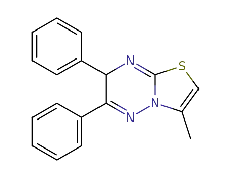 Molecular Structure of 63586-75-4 (7H-Thiazolo[3,2-b][1,2,4]triazine, 3-methyl-6,7-diphenyl-)