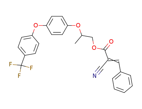 Molecular Structure of 65054-25-3 (2-Propenoic acid, 2-cyano-3-phenyl-,
2-[4-[4-(trifluoromethyl)phenoxy]phenoxy]propyl ester)