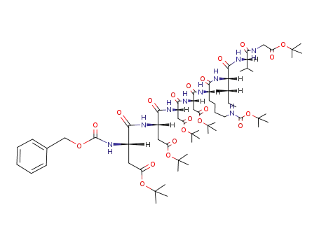 N-Benzyloxycarbonyl-(Asp-β-tert.-butylester)-(Asp-β-tert.-butylester)-(Asp-β-tert.-butylester)-(Asp-β-tert.-butylester)-<N(ε)-tert.-butyloxycarbonyl-Lys>-Ile-Val-Gly-tert.-butylester