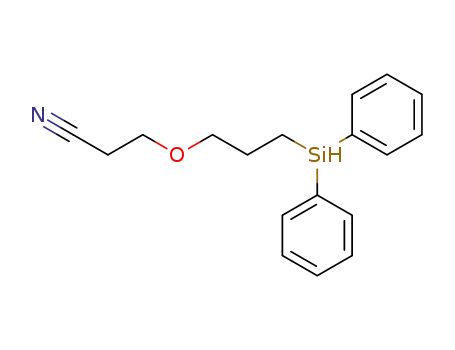 Molecular Structure of 55629-63-5 (3-<3-(Diphenylsilyl)-propoxy>-propionitril)