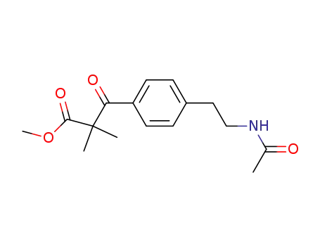 3-[4-(2-Acetylamino-ethyl)-phenyl]-2,2-dimethyl-3-oxo-propionic acid methyl ester