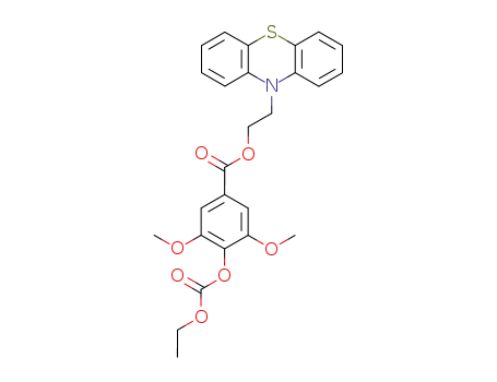 4-ethoxycarbonyloxy-3,5-dimethoxy-benzoic acid 2-phenothiazin-10-yl-ethyl ester