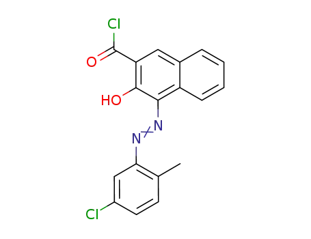 Molecular Structure of 52549-80-1 (2-Naphthalenecarbonyl chloride,
4-[(5-chloro-2-methylphenyl)azo]-3-hydroxy-)