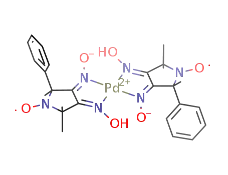 (C(CH<sub>3</sub>)2C(NOH)C(NO)C(CH<sub>3</sub>)(C<sub>6</sub>H<sub>5</sub>)NO)2Pd