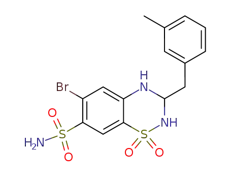 6-bromo-3-(3-methyl-benzyl)-1,1-dioxo-1,2,3,4-tetrahydro-1λ<sup>6</sup>-benzo[1,2,4]thiadiazine-7-sulfonic acid amide