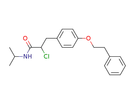 Molecular Structure of 57181-29-0 (2-Chloro-N-isopropyl-3-(4-phenethyloxy-phenyl)-propionamide)