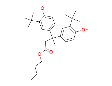 3,3-bis(4'-hydroxy-3'-tert.-butyl-phenyl)butanoic acid butyl ester
