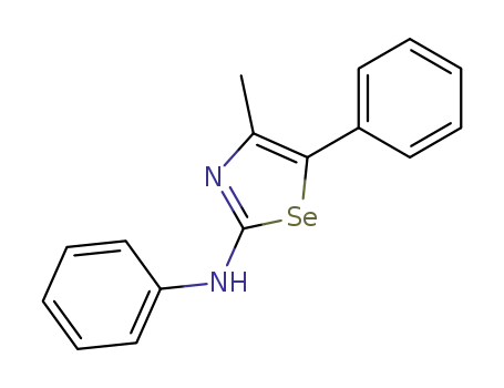 Molecular Structure of 63200-84-0 (2-Selenazolamine, 4-methyl-N,5-diphenyl-)