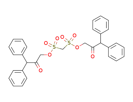 Molecular Structure of 43026-25-1 (Methanedisulfonic acid bis-(2-oxo-3,3-diphenyl-propyl) ester)