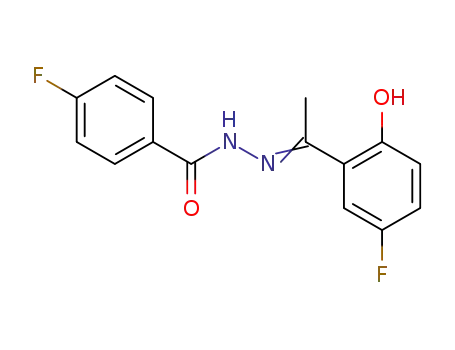 Molecular Structure of 16113-34-1 (1-(4-Fluor-benzoylhydrazono)-1-(5-fluor-2-hydroxy-phenyl)-ethan)