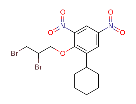 Molecular Structure of 29516-68-5 (1-Cyclohexyl-2-(2,3-dibromo-propoxy)-3,5-dinitro-benzene)