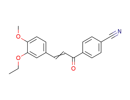 Molecular Structure of 33084-04-7 (3-Ethoxy-4-methoxy-4'-cyan-chalkon)