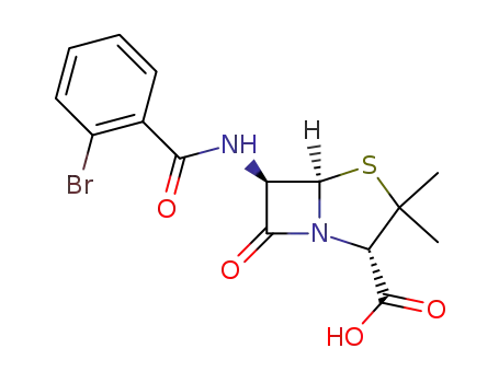 Molecular Structure of 68674-32-8 (6β-(2-bromo-benzoylamino)-penicillanic acid)