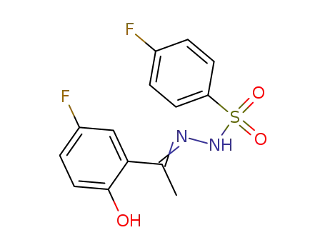 Molecular Structure of 16108-86-4 (1-<4-Fluor-benzolsulfonylhydrazono>-1-<5-fluor-2-hydroxy-phenyl>-aethan)