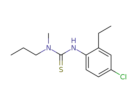 Molecular Structure of 52317-46-1 (3-(4-Chloro-2-ethyl-phenyl)-1-methyl-1-propyl-thiourea)
