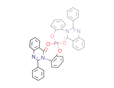 Molecular Structure of 124366-26-3 ({platinum(II)(2-phenylquinazoline-(3H)-4-one-3-C<sub>6</sub>H<sub>4</sub>O)2})