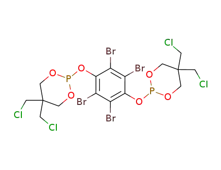 Molecular Structure of 38570-66-0 (C<sub>16</sub>H<sub>16</sub>Br<sub>4</sub>Cl<sub>4</sub>O<sub>6</sub>P<sub>2</sub>)